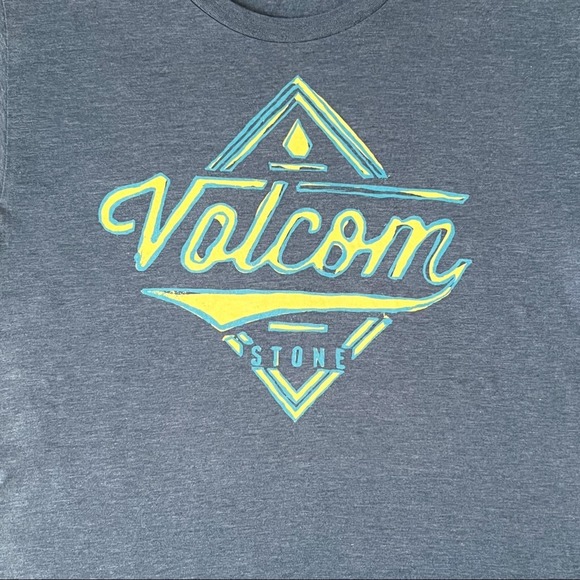 Volcom Mens Blue Logo Graphic Tee - Picture 4 of 4